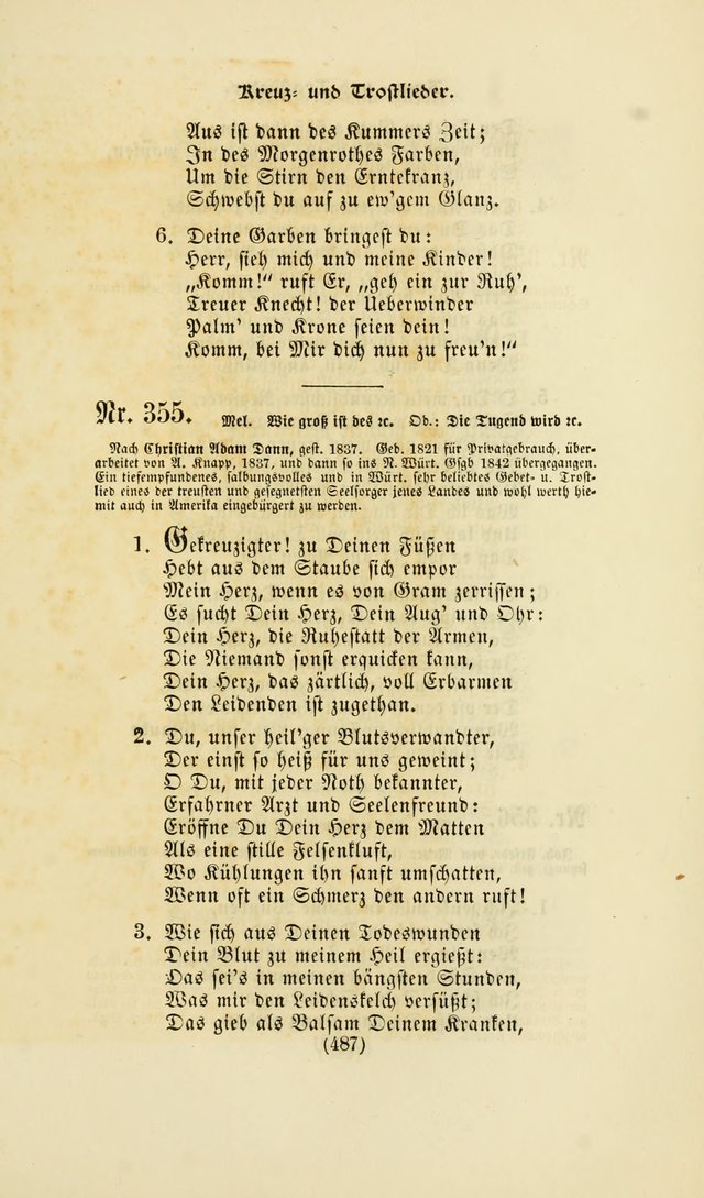 Deutsches Gesangbuch: eine auswahl geistlicher Lieder aus allen Zeiten der Christlichen Kirche page 484