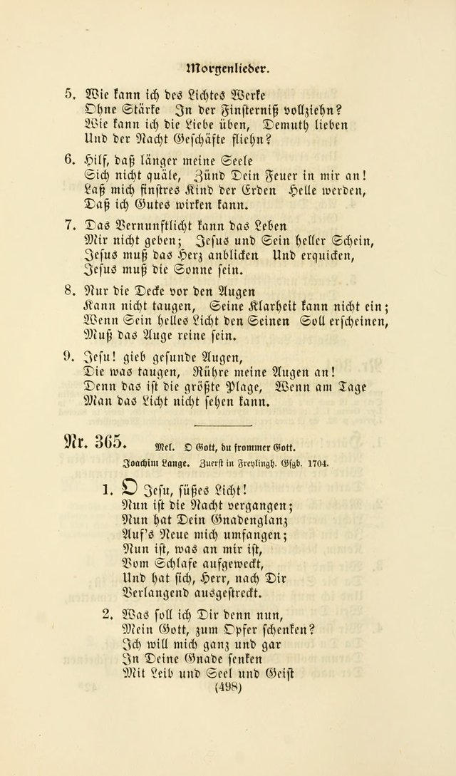 Deutsches Gesangbuch: eine auswahl geistlicher Lieder aus allen Zeiten der Christlichen Kirche page 495
