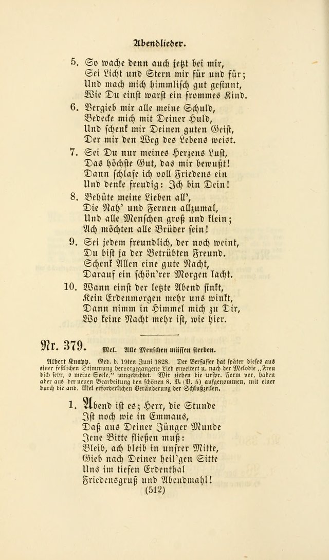 Deutsches Gesangbuch: eine auswahl geistlicher Lieder aus allen Zeiten der Christlichen Kirche page 509