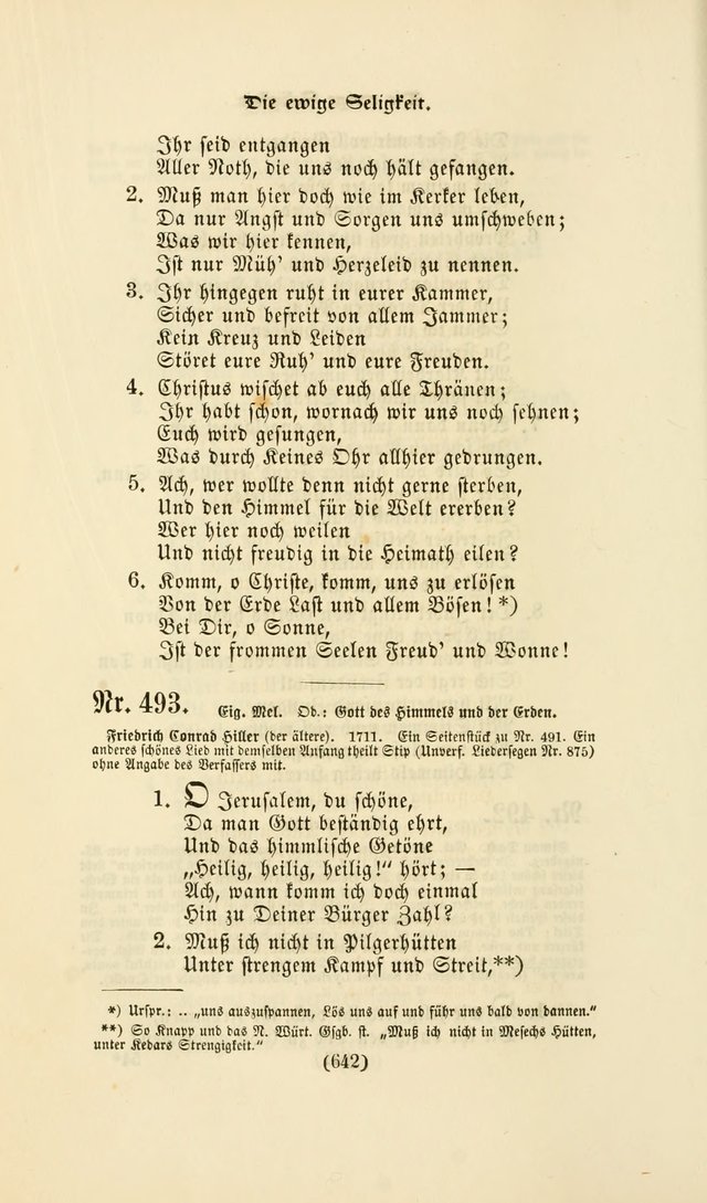 Deutsches Gesangbuch: eine auswahl geistlicher Lieder aus allen Zeiten der Christlichen Kirche page 639