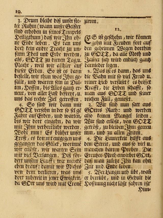 Das Gesäng Der einsamen und verlassenen Turtel-Taube, Nemlich der Christlichen Kirche: oder geistliche u. erfahrungs-volle liedens u. libes-gethöne, als darinnen bendes die volrkost der neuen welt... page 10