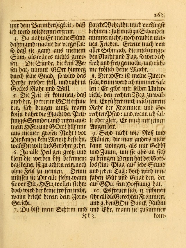 Das Gesäng Der einsamen und verlassenen Turtel-Taube, Nemlich der Christlichen Kirche: oder geistliche u. erfahrungs-volle liedens u. libes-gethöne, als darinnen bendes die volrkost der neuen welt... page 263