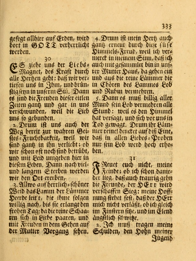 Das Gesäng Der einsamen und verlassenen Turtel-Taube, Nemlich der Christlichen Kirche: oder geistliche u. erfahrungs-volle liedens u. libes-gethöne, als darinnen bendes die volrkost der neuen welt... page 333