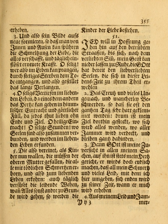 Das Gesäng Der einsamen und verlassenen Turtel-Taube, Nemlich der Christlichen Kirche: oder geistliche u. erfahrungs-volle liedens u. libes-gethöne, als darinnen bendes die volrkost der neuen welt... page 355