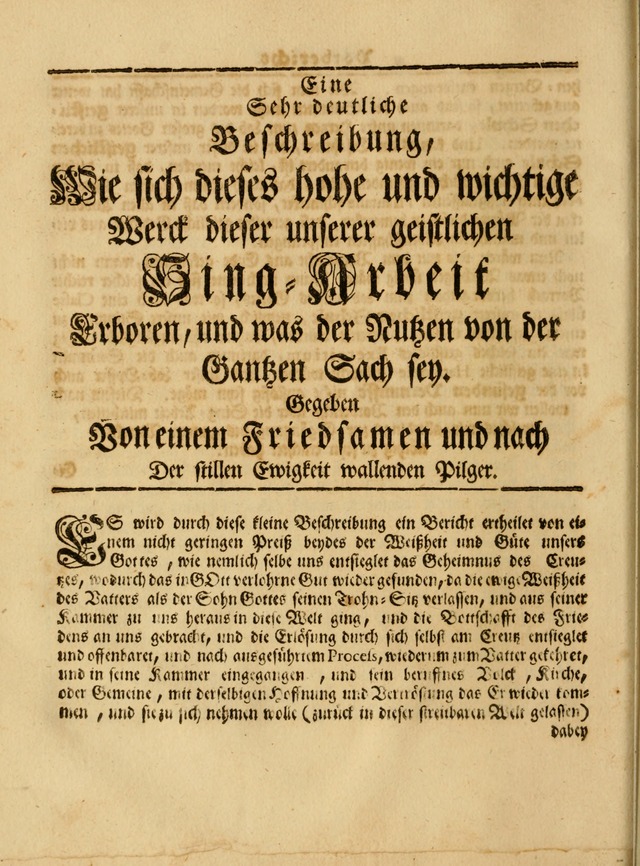 Das Gesäng Der einsamen und verlassenen Turtel-Taube, Nemlich der Christlichen Kirche: oder geistliche u. erfahrungs-volle liedens u. libes-gethöne, als darinnen bendes die volrkost der neuen welt... page xiv