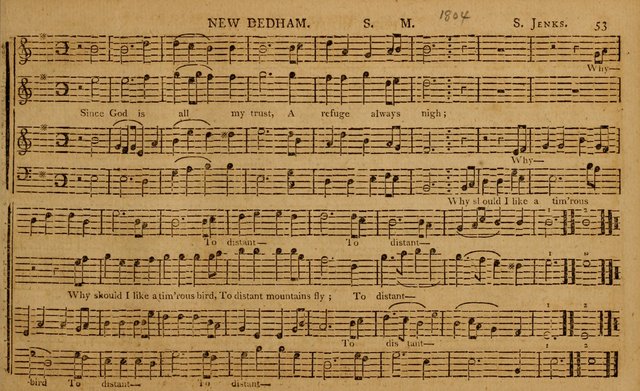 The Delights of Harmony; or, Norfolk Compiler: being a new collection of psalm tunes, hymns and anthems with a variety of set pieces, from the most approved American and European authors... page 53