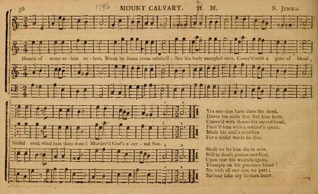 The Delights of Harmony; or, Norfolk Compiler: being a new collection of psalm tunes, hymns and anthems with a variety of set pieces, from the most approved American and European authors... page 56