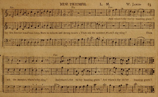 The Delights of Harmony; or, Norfolk Compiler: being a new collection of psalm tunes, hymns and anthems with a variety of set pieces, from the most approved American and European authors... page 63