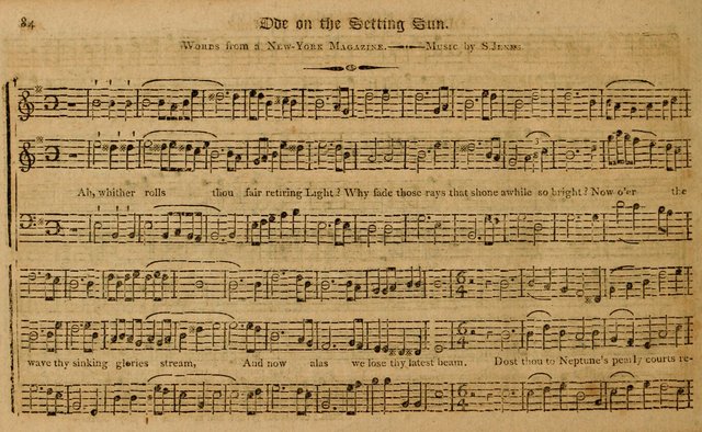 The Delights of Harmony; or, Norfolk Compiler: being a new collection of psalm tunes, hymns and anthems with a variety of set pieces, from the most approved American and European authors... page 84