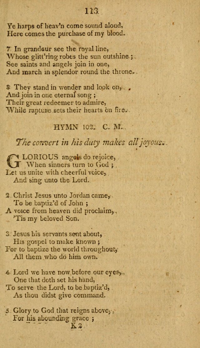 Divine Hymns, or Spiritual Songs: for the use of religious assemblies and private Christians: being formerly a collection (12th ed.) page 113