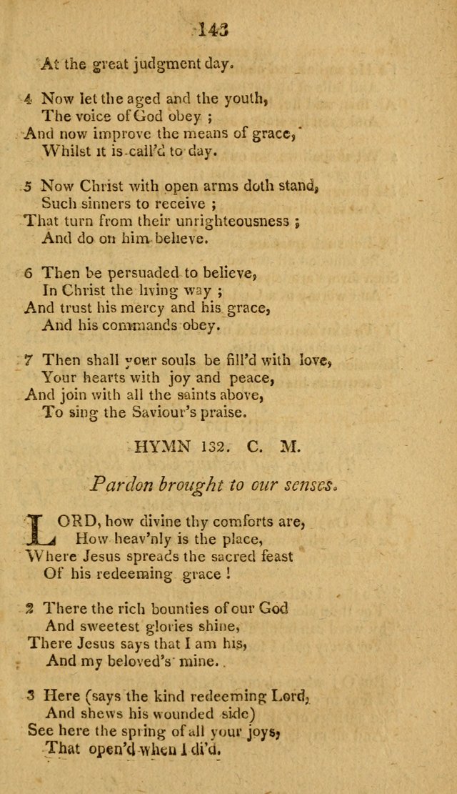 Divine Hymns, or Spiritual Songs: for the use of religious assemblies and private Christians: being formerly a collection (12th ed.) page 143