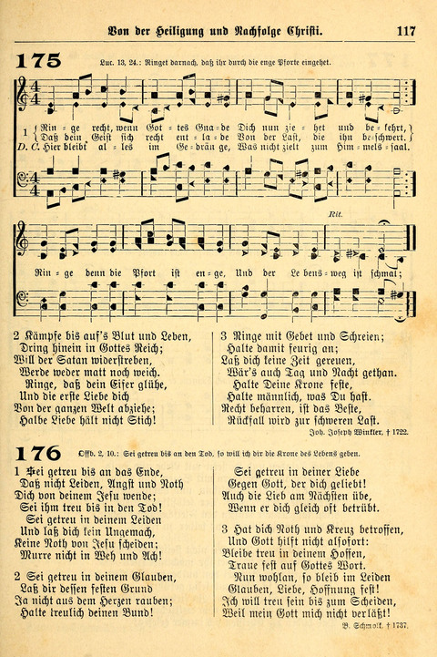 Deutsches Lieder- und Melodienbuch: mit einem Anhang englisher Lieder page 117