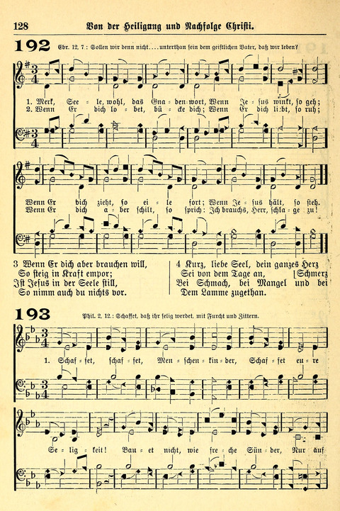 Deutsches Lieder- und Melodienbuch: mit einem Anhang englisher Lieder page 128