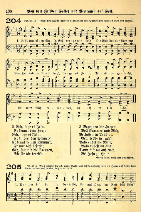 Deutsches Lieder- und Melodienbuch: mit einem Anhang englisher Lieder page 138