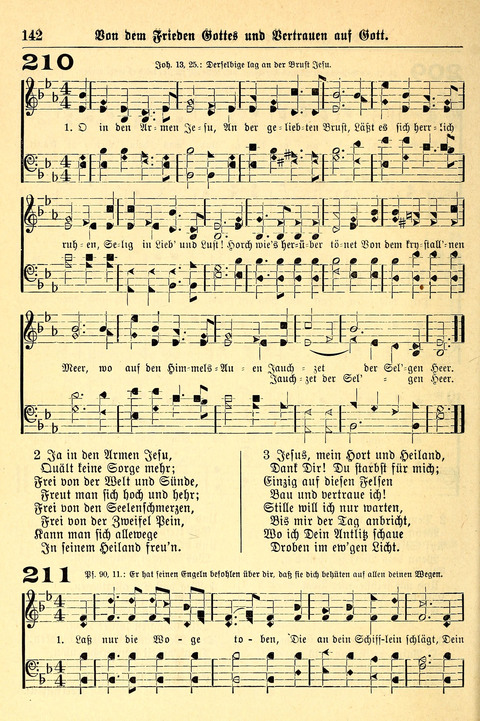 Deutsches Lieder- und Melodienbuch: mit einem Anhang englisher Lieder page 142