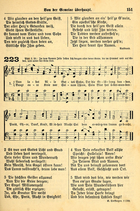 Deutsches Lieder- und Melodienbuch: mit einem Anhang englisher Lieder page 151