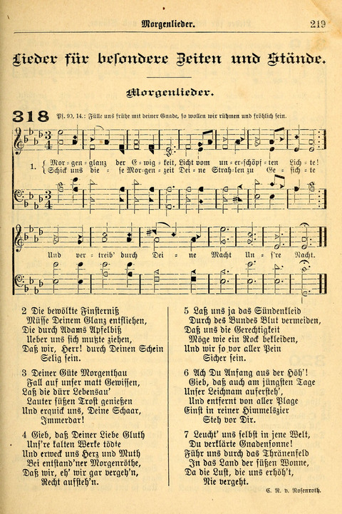 Deutsches Lieder- und Melodienbuch: mit einem Anhang englisher Lieder page 219