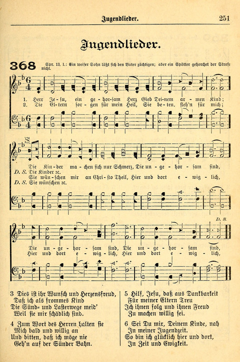 Deutsches Lieder- und Melodienbuch: mit einem Anhang englisher Lieder page 251