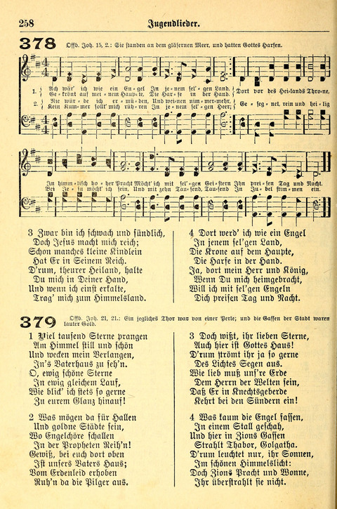 Deutsches Lieder- und Melodienbuch: mit einem Anhang englisher Lieder page 258
