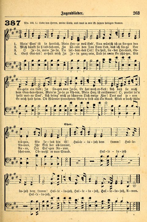 Deutsches Lieder- und Melodienbuch: mit einem Anhang englisher Lieder page 263