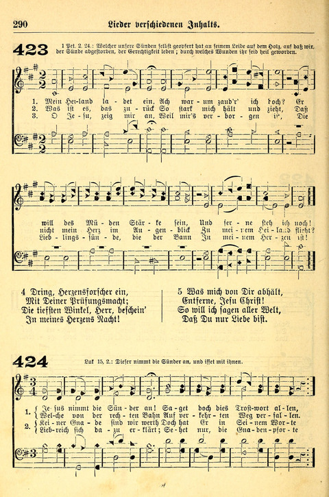 Deutsches Lieder- und Melodienbuch: mit einem Anhang englisher Lieder page 290