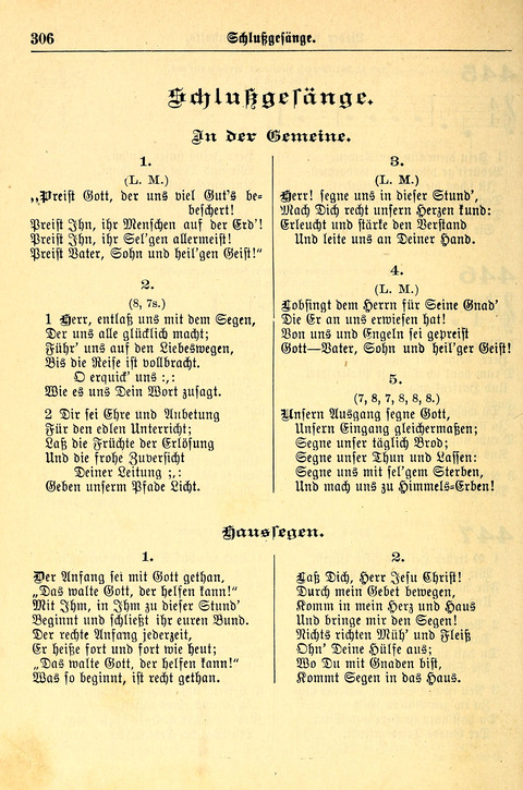 Deutsches Lieder- und Melodienbuch: mit einem Anhang englisher Lieder page 306