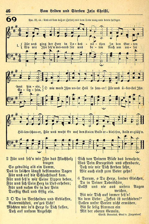 Deutsches Lieder- und Melodienbuch: mit einem Anhang englisher Lieder page 46