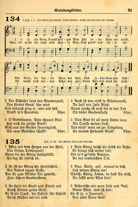 Deutsches Lieder- und Melodienbuch: mit einem Anhang englisher Lieder page 91