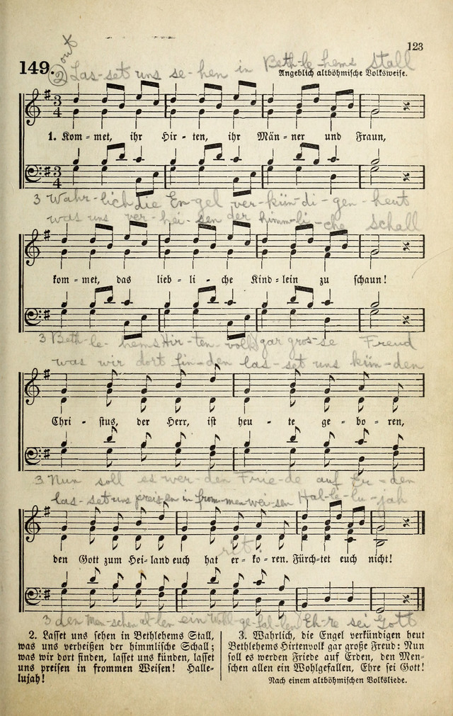 Deutsches Liederbuch: Sammlung von Chorälen und Liedern für Schule und Haus page 123