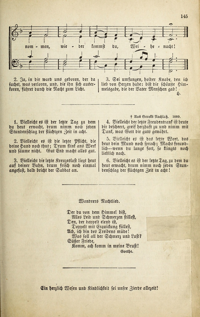 Deutsches Liederbuch: Sammlung von Chorälen und Liedern für Schule und Haus page 145