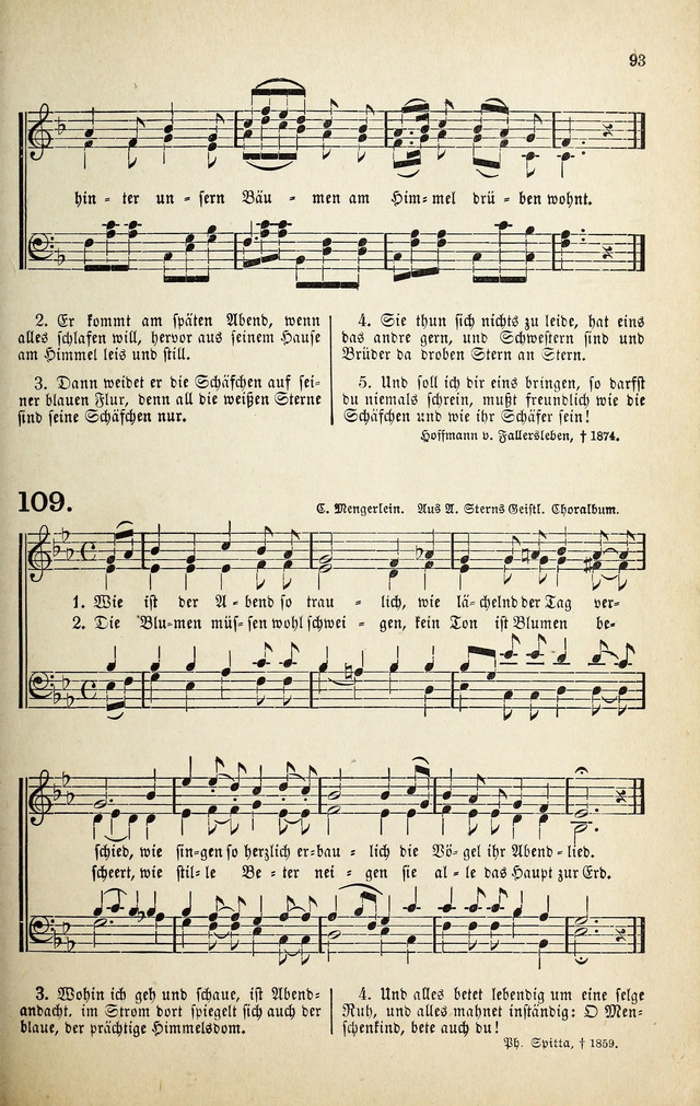 Deutsches Liederbuch: Sammlung von Chorälen und Liedern für Schule und Haus page 93