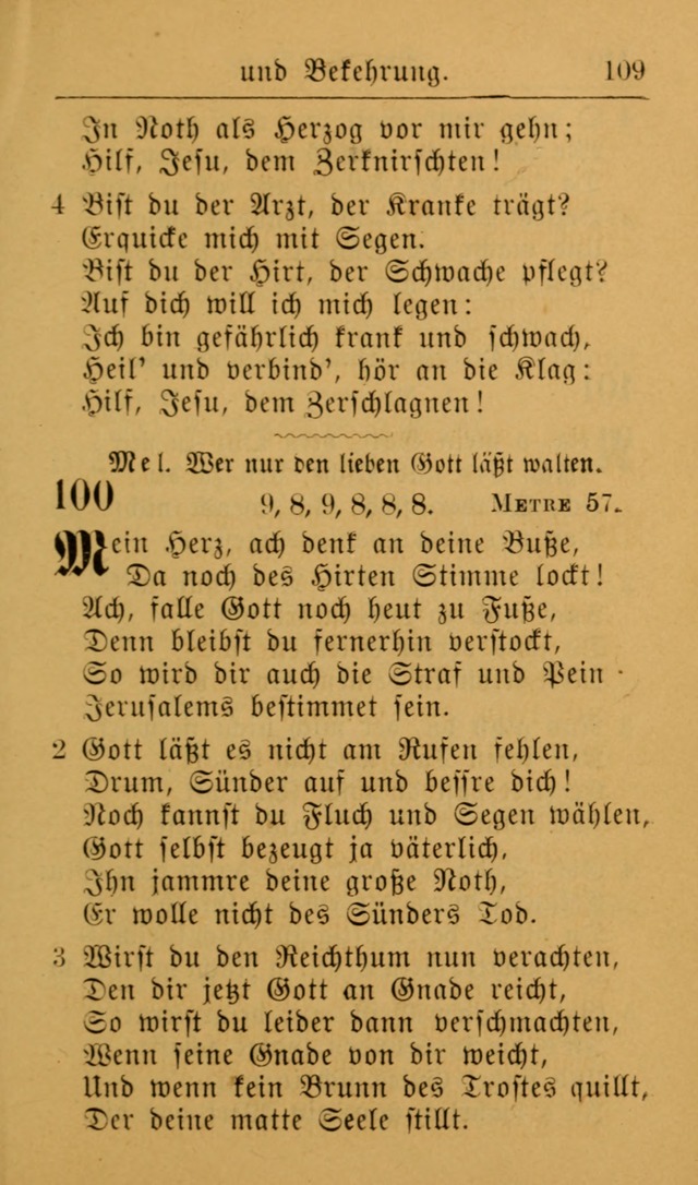 Die allgemeine Lieder-Sammlung zum privat und öffentlichen Gottes-Dienst: mit fleiß zusammengetragen (2nd Aufl.) page 109