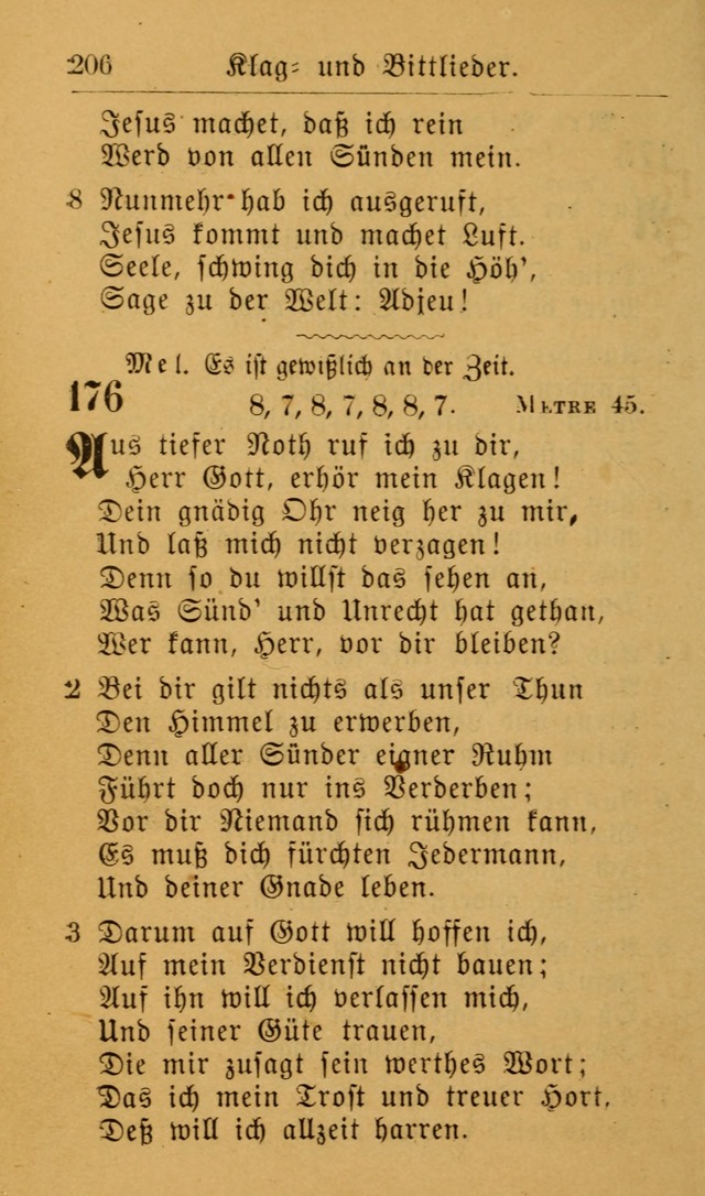 Die allgemeine Lieder-Sammlung zum privat und öffentlichen Gottes-Dienst: mit fleiß zusammengetragen (2nd Aufl.) page 206