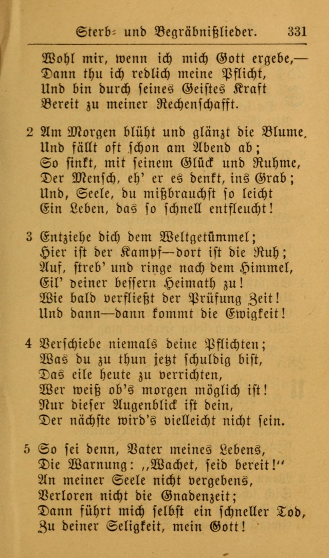 Die allgemeine Lieder-Sammlung zum privat und öffentlichen Gottes-Dienst: mit fleiß zusammengetragen (2nd Aufl.) page 331