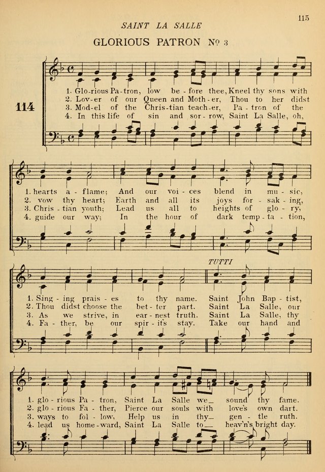 The De La Salle Hymnal: for Catholic schools and choirs page 117