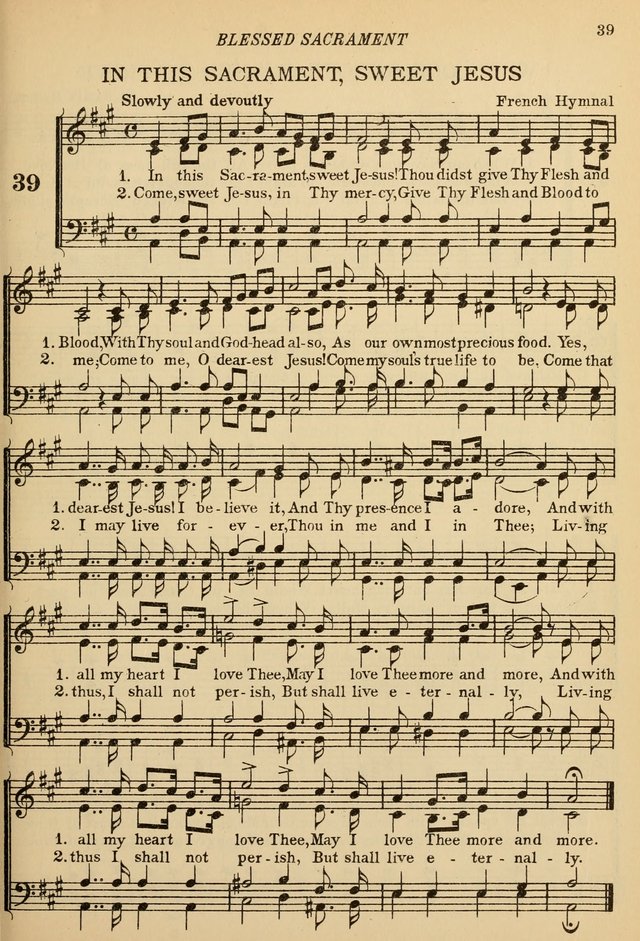 The De La Salle Hymnal: for Catholic schools and choirs page 39
