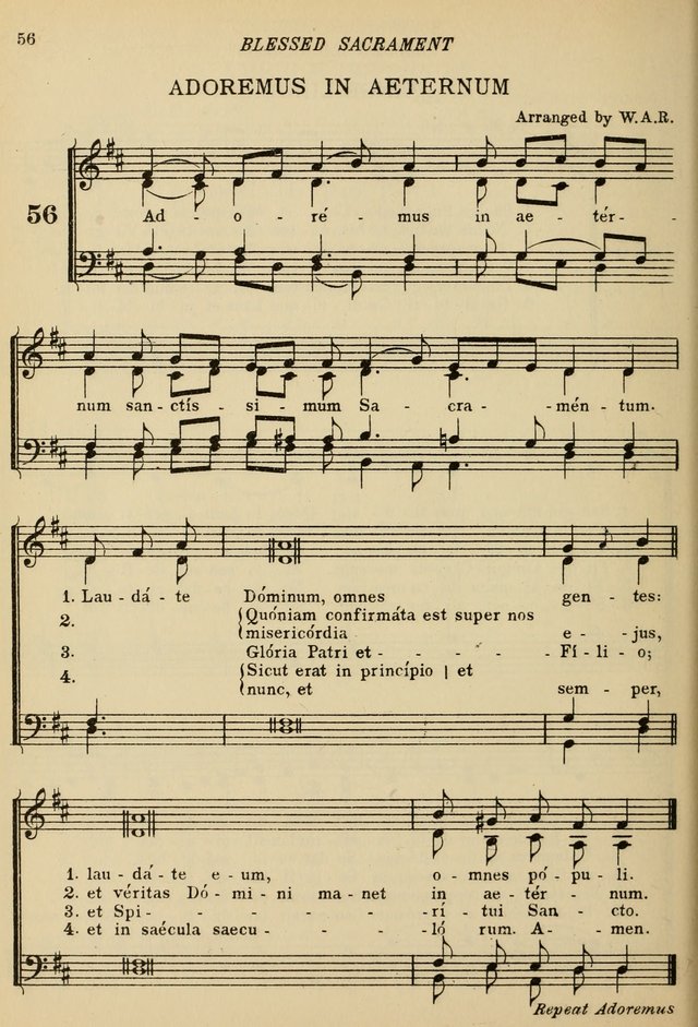 The De La Salle Hymnal: for Catholic schools and choirs page 56