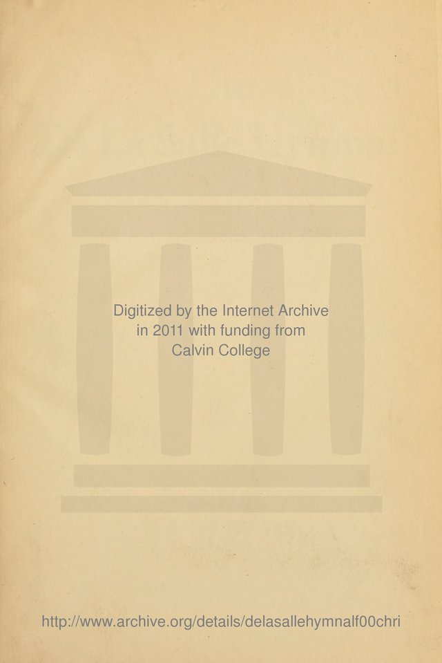 The De La Salle Hymnal: for Catholic schools and choirs page v