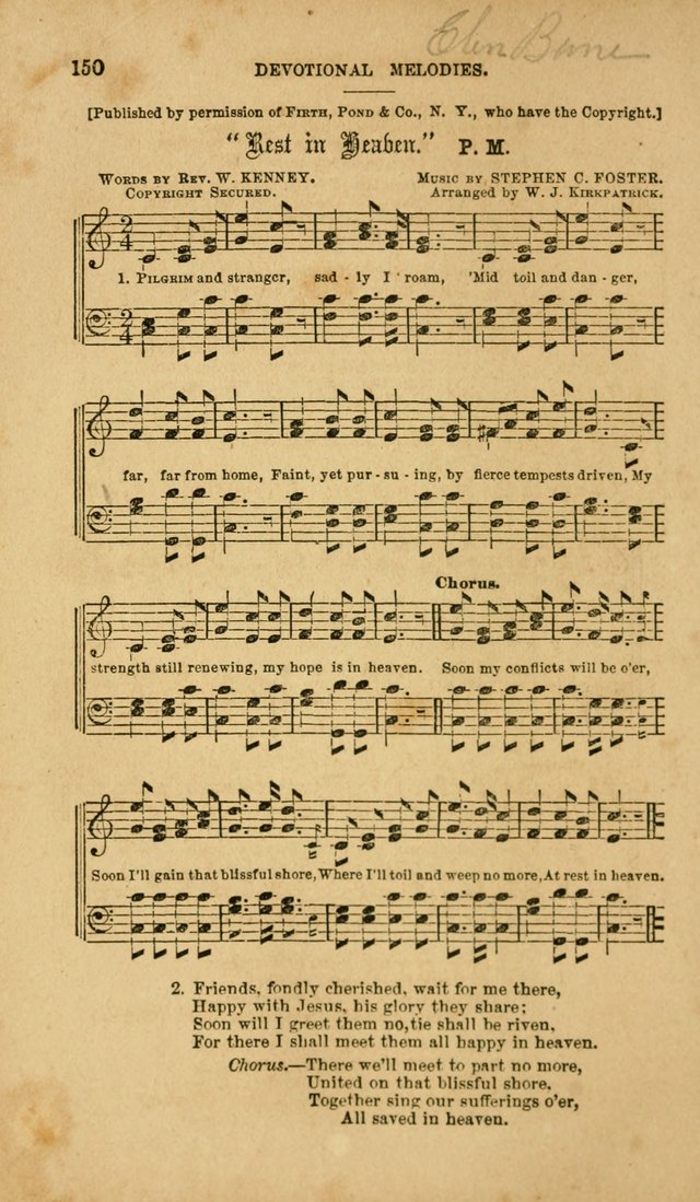 Devotional Melodies: or, a collection of original and selected tunes and hymns, designed for congregational and social worship. (2nd ed.) page 157