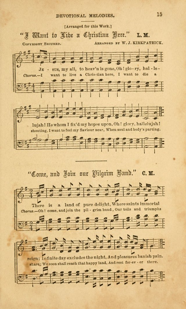 Devotional Melodies: or, a collection of original and selected tunes and hymns, designed for congregational and social worship. (2nd ed.) page 22