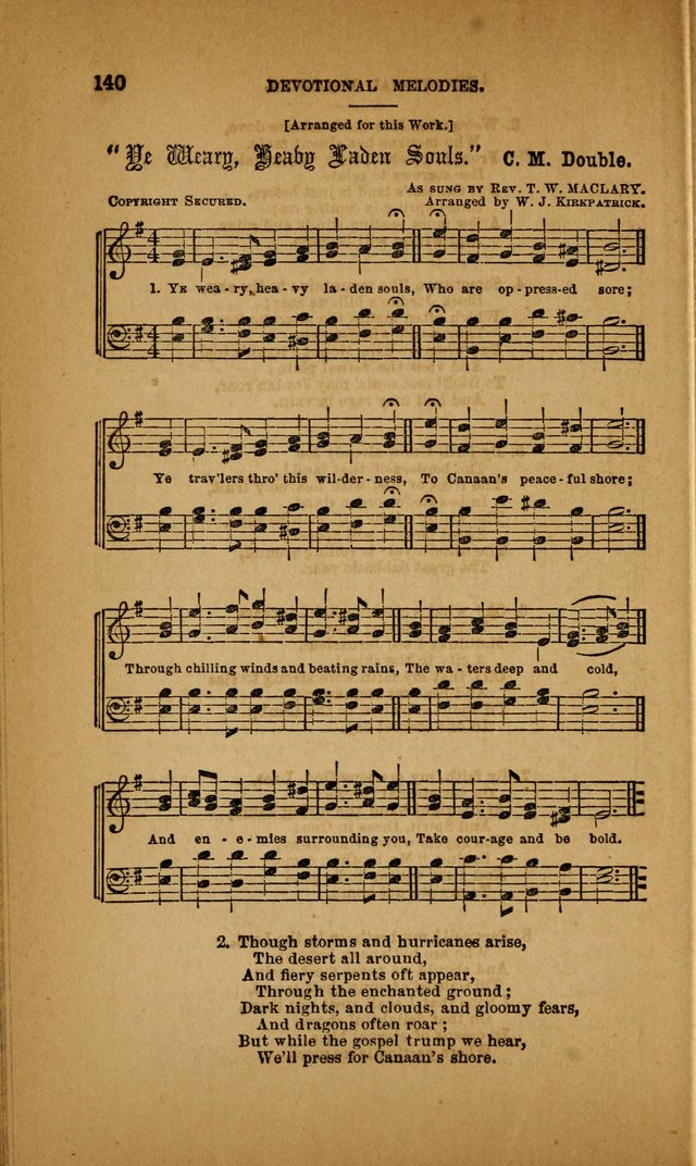 Devotional Melodies; or, a collection of original and selected tunes and hymns, designed for congregational and social worship. (3rd ed.) page 141