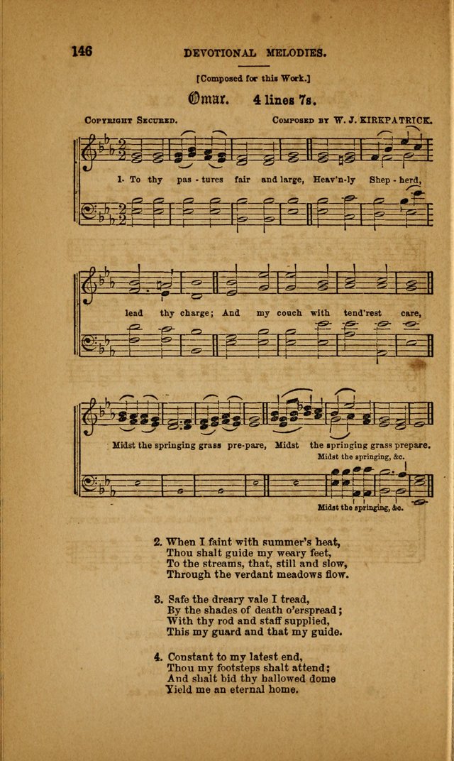 Devotional Melodies; or, a collection of original and selected tunes and hymns, designed for congregational and social worship. (3rd ed.) page 147
