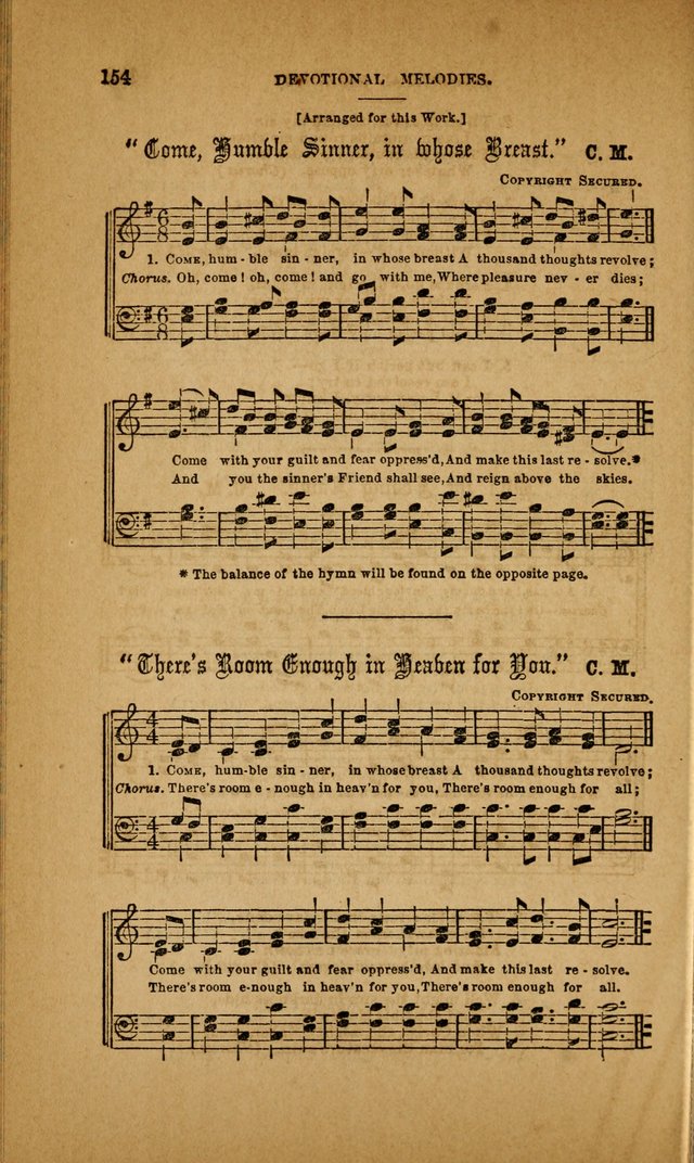 Devotional Melodies; or, a collection of original and selected tunes and hymns, designed for congregational and social worship. (3rd ed.) page 155