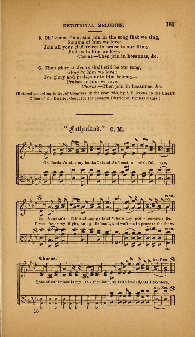 Devotional Melodies; or, a collection of original and selected tunes and hymns, designed for congregational and social worship. (3rd ed.) page 182