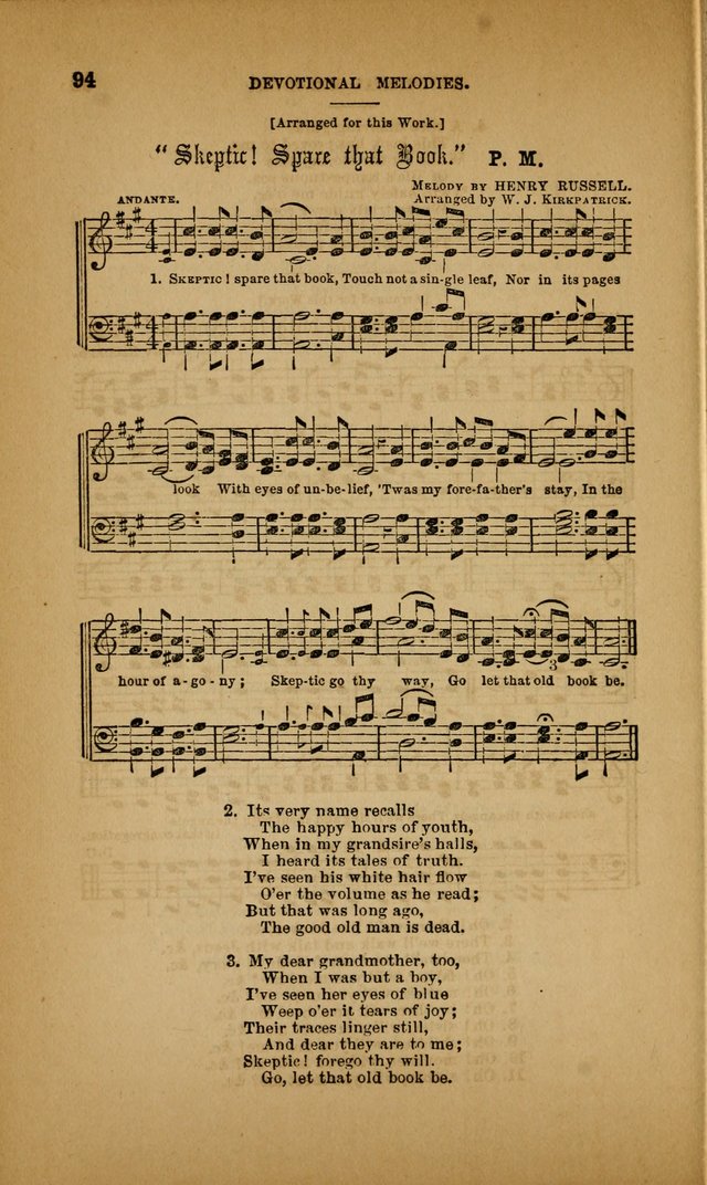 Devotional Melodies; or, a collection of original and selected tunes and hymns, designed for congregational and social worship. (3rd ed.) page 95