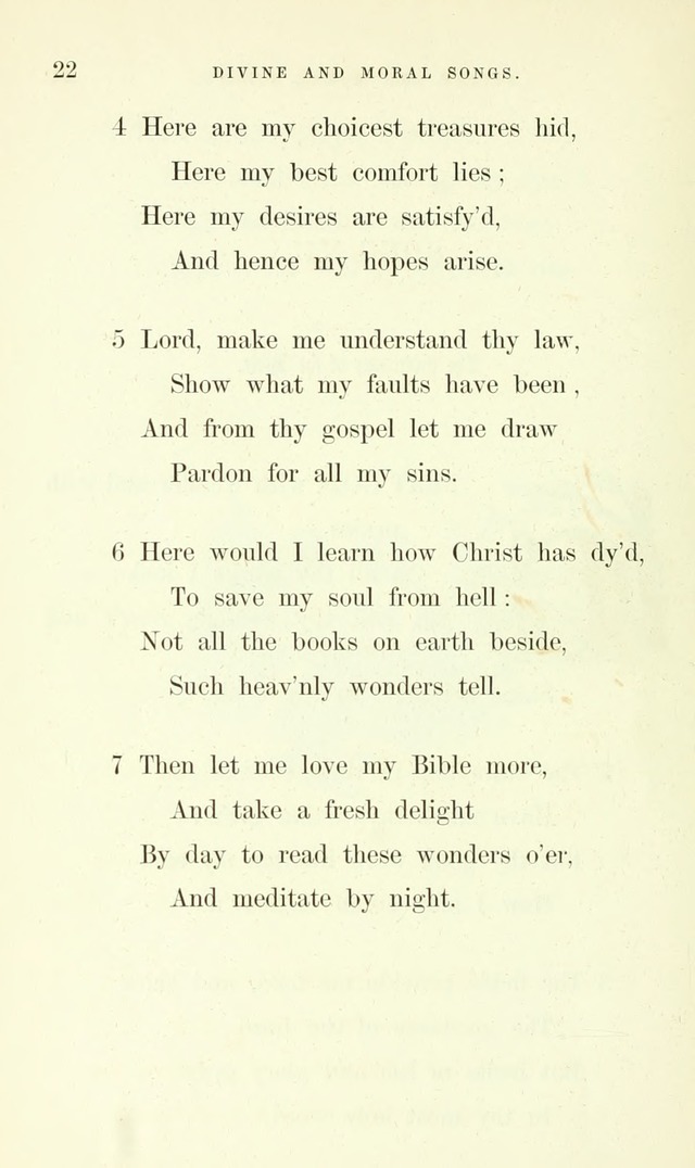 Divine and Moral Songs: attempted in easy language for the use of children with some additional composures page 24