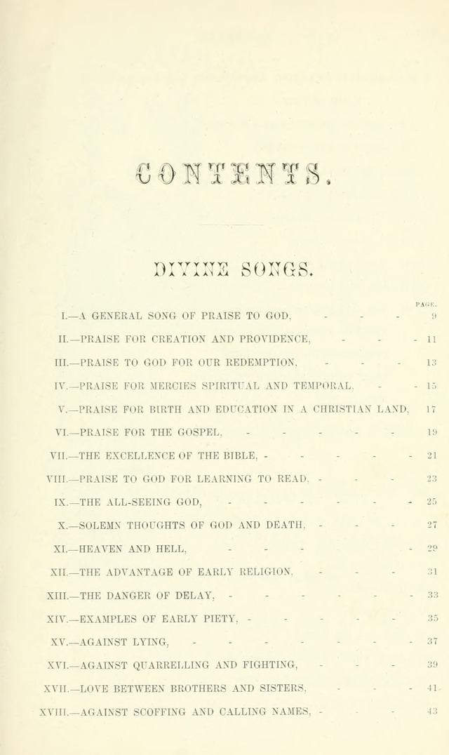 Divine and Moral Songs: attempted in easy language for the use of children with some additional composures page 9
