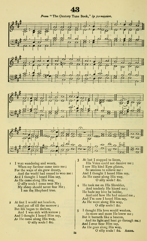 The Durham Mission Tune Book: with supplement, containting one hundred and fifty-nine hymn tunes, chants and litanies for the durham mission hymn-book (2nd ed.) page 34