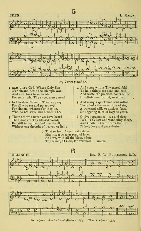 The Durham Mission Tune Book: with supplement, containting one hundred and fifty-nine hymn tunes, chants and litanies for the durham mission hymn-book (2nd ed.) page 4