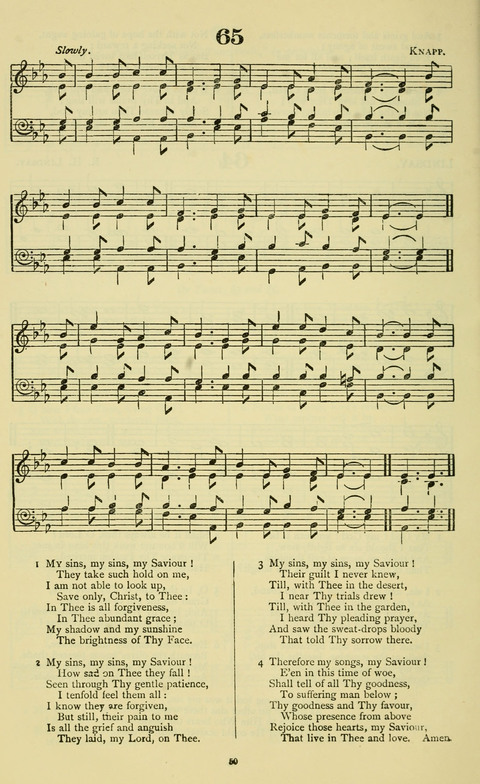 The Durham Mission Tune Book: with supplement, containting one hundred and fifty-nine hymn tunes, chants and litanies for the durham mission hymn-book (2nd ed.) page 50